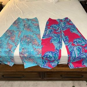 Lot of 2 Lilly Pulitzer palazzo pants, size M